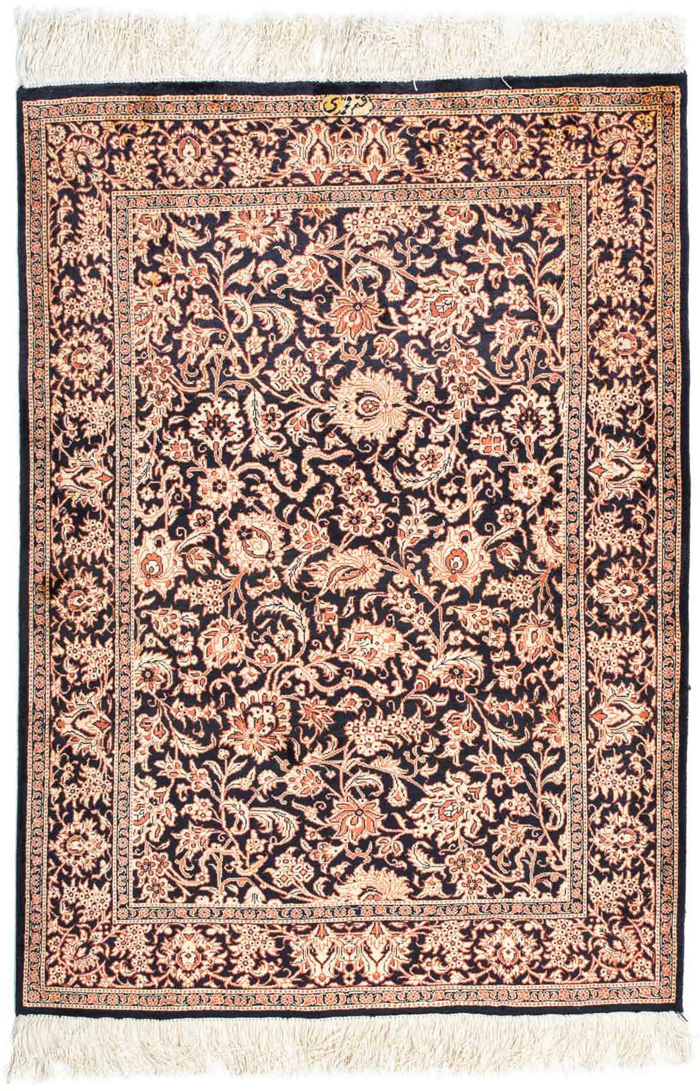 morgenland Orientteppich »Perser - Ghom - 112 x 80 cm - dunkelblau«, rechte günstig online kaufen
