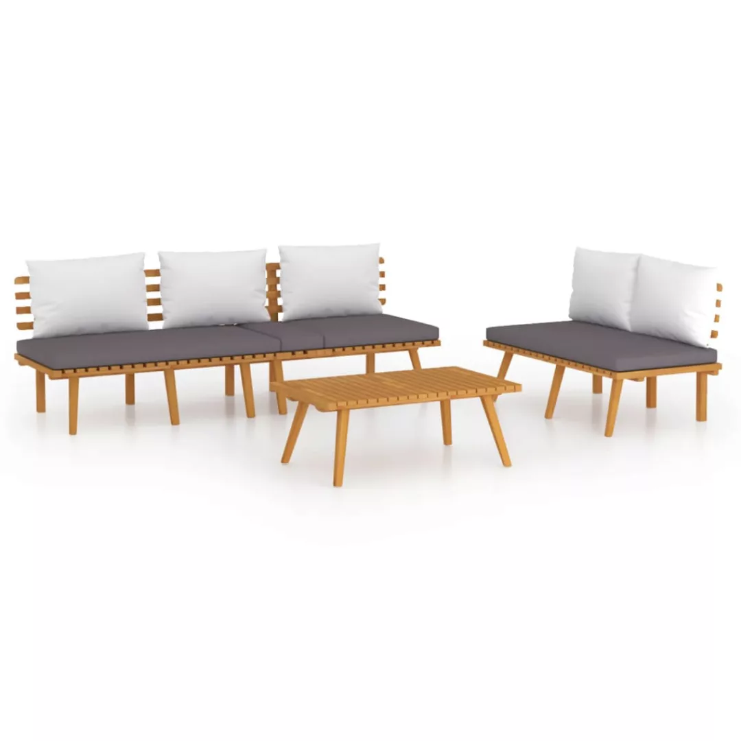 Vidaxl 3-tlg. Garten-lounge-set Mit Kissen Massivholz Akazie günstig online kaufen