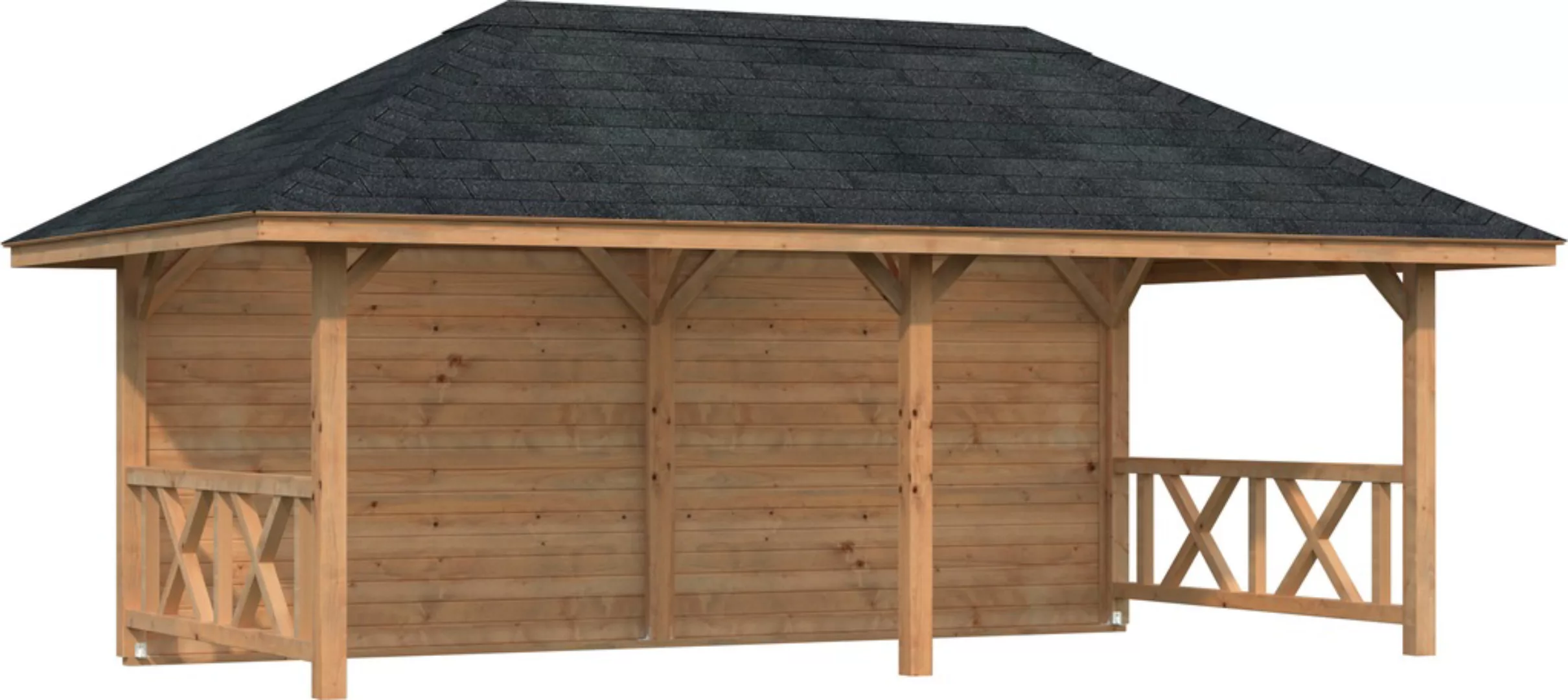 Palmako Holzpavillon "Bianca 16,6 m² Set 2", BxTxH: 588x300x323 cm günstig online kaufen