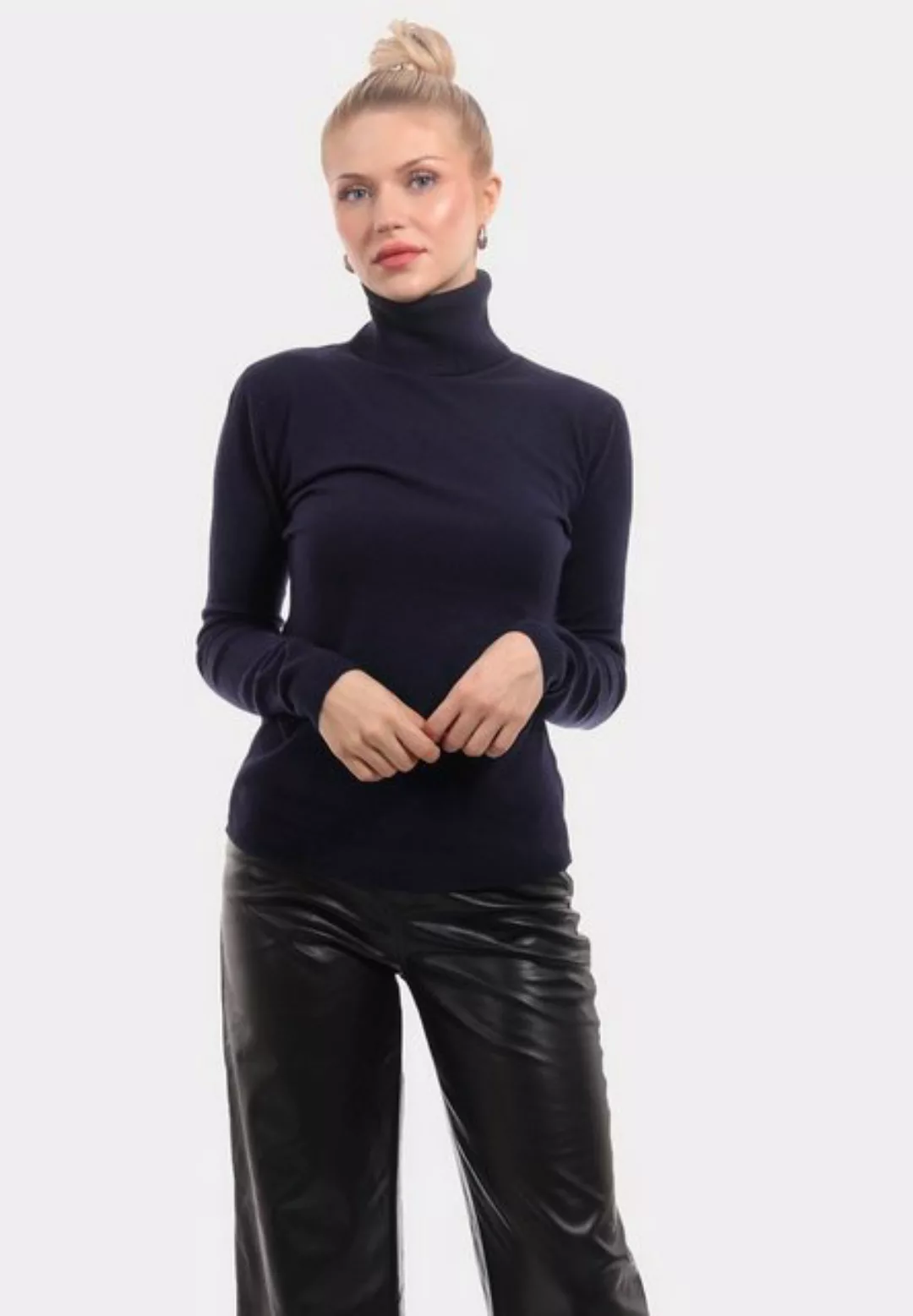 YC Fashion & Style Rollkragenpullover Basic Rollkragenpullover aus Feinstri günstig online kaufen
