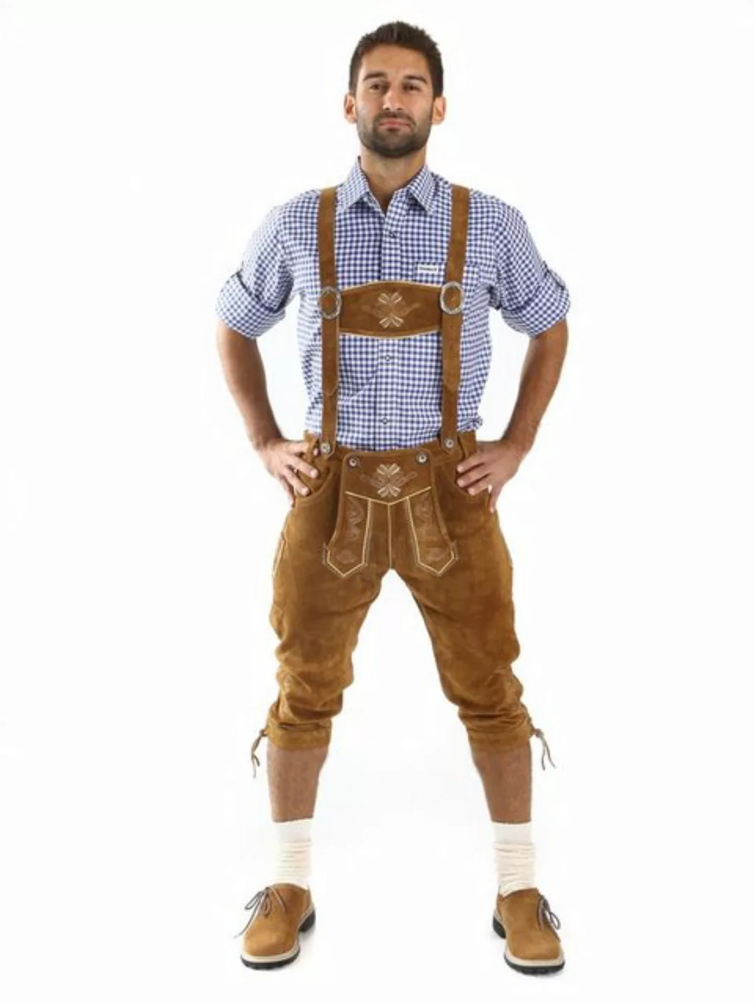 Almbock Trachtenlederhose Trachtenhose Herren Bavaria (2-tlg) günstig online kaufen