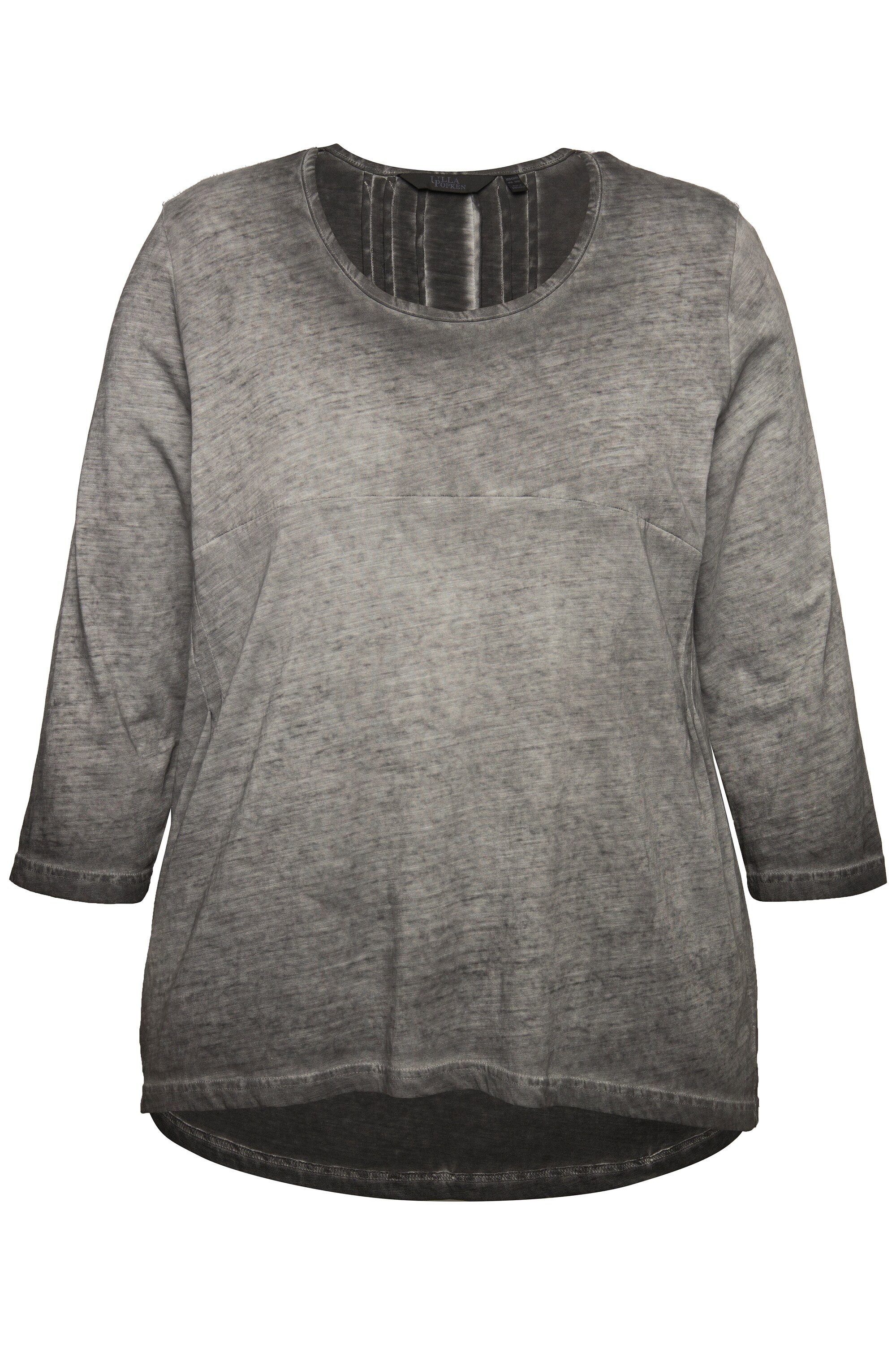 Ulla Popken Longshirt Shirt Zierfalten A-Linie günstig online kaufen