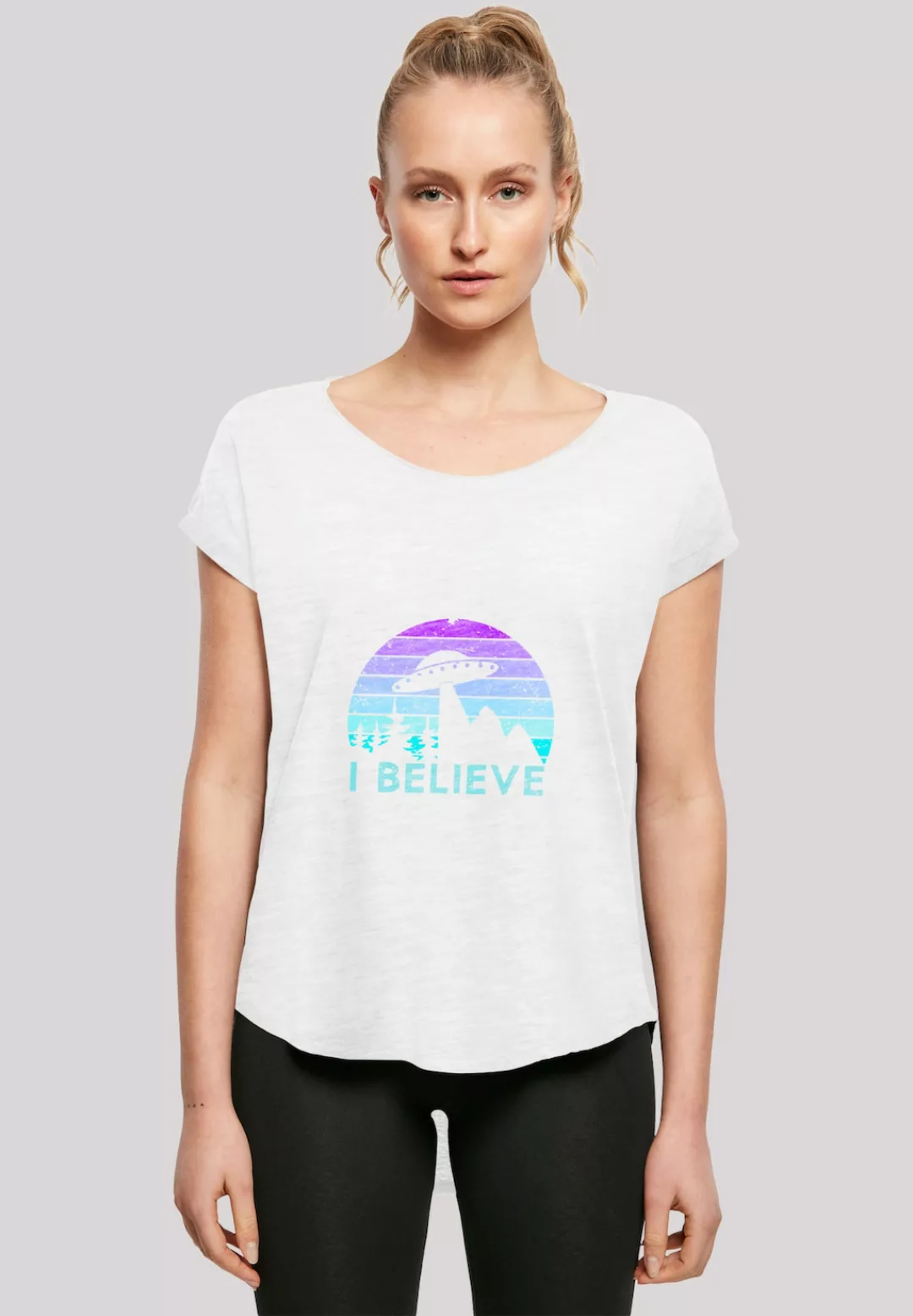 F4NT4STIC T-Shirt "I BELIEVE UFO Alien Raumschiff Retro", Premium Qualität günstig online kaufen