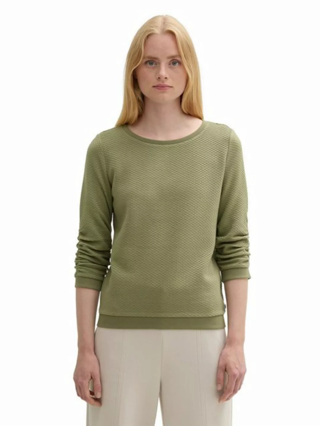 TOM TAILOR Sweatshirt (1-tlg) Drapiert/gerafft günstig online kaufen