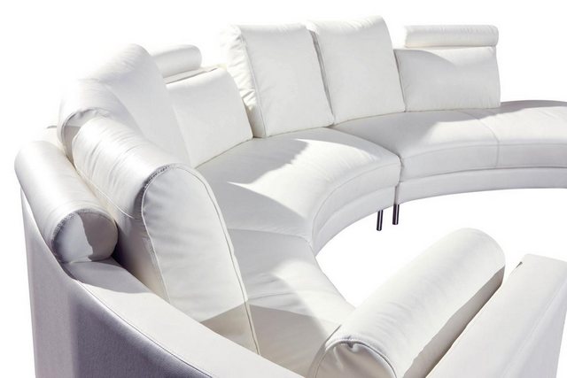 Xlmoebel Ecksofa Große Sofas Wohnlandschaft mit runden Polstern und moderne günstig online kaufen