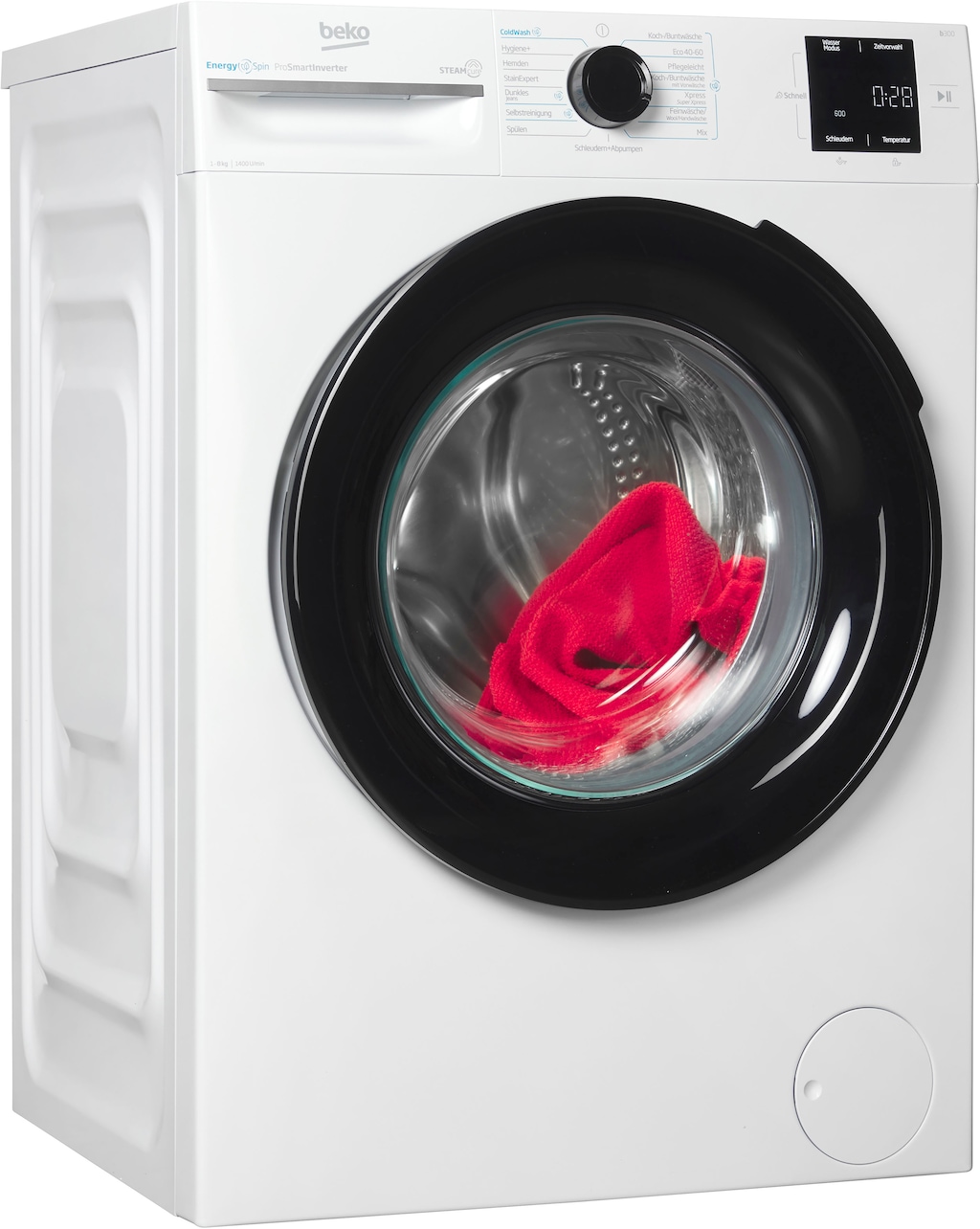 BEKO Waschmaschine »BM3WFU3841X«, 8 kg, 1400 U/min, Waschen mit EnergySpin: günstig online kaufen