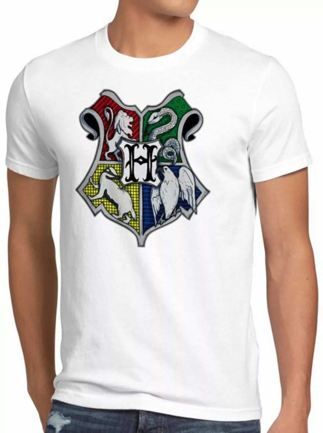 style3 Print-Shirt Herren T-Shirt Zauberschule potter zauberei magic löwe a günstig online kaufen