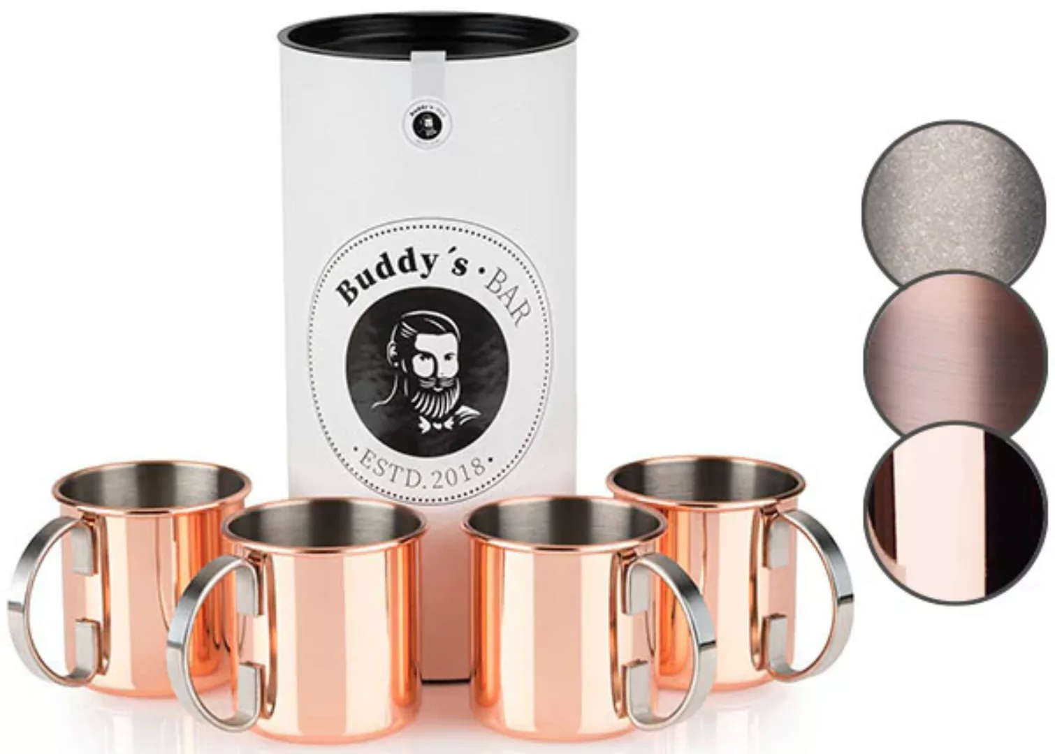 Buddy's Becher »Buddy´s Bar«, (Set, 4 tlg.), Moscow Mule Becher, 450 ml, ho günstig online kaufen