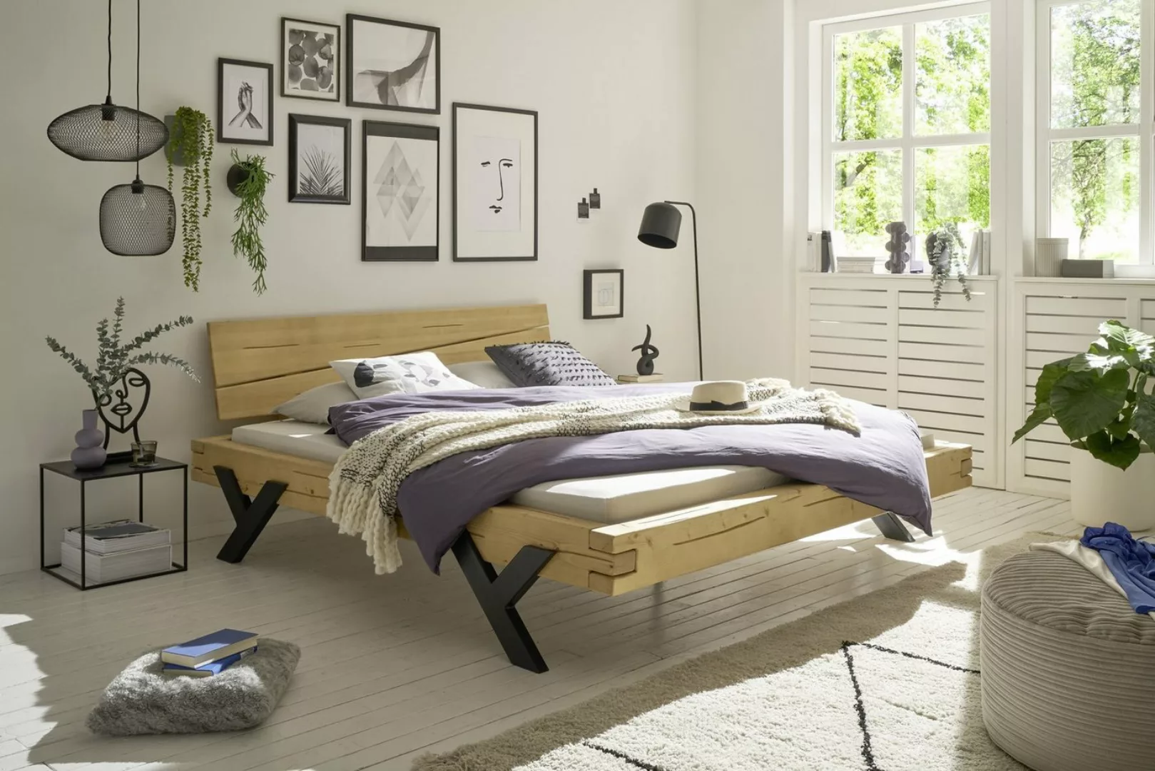 Schlafkontor Massivholzbett Worb, 180x200 cm, Bett in Fichte Massivholz geö günstig online kaufen