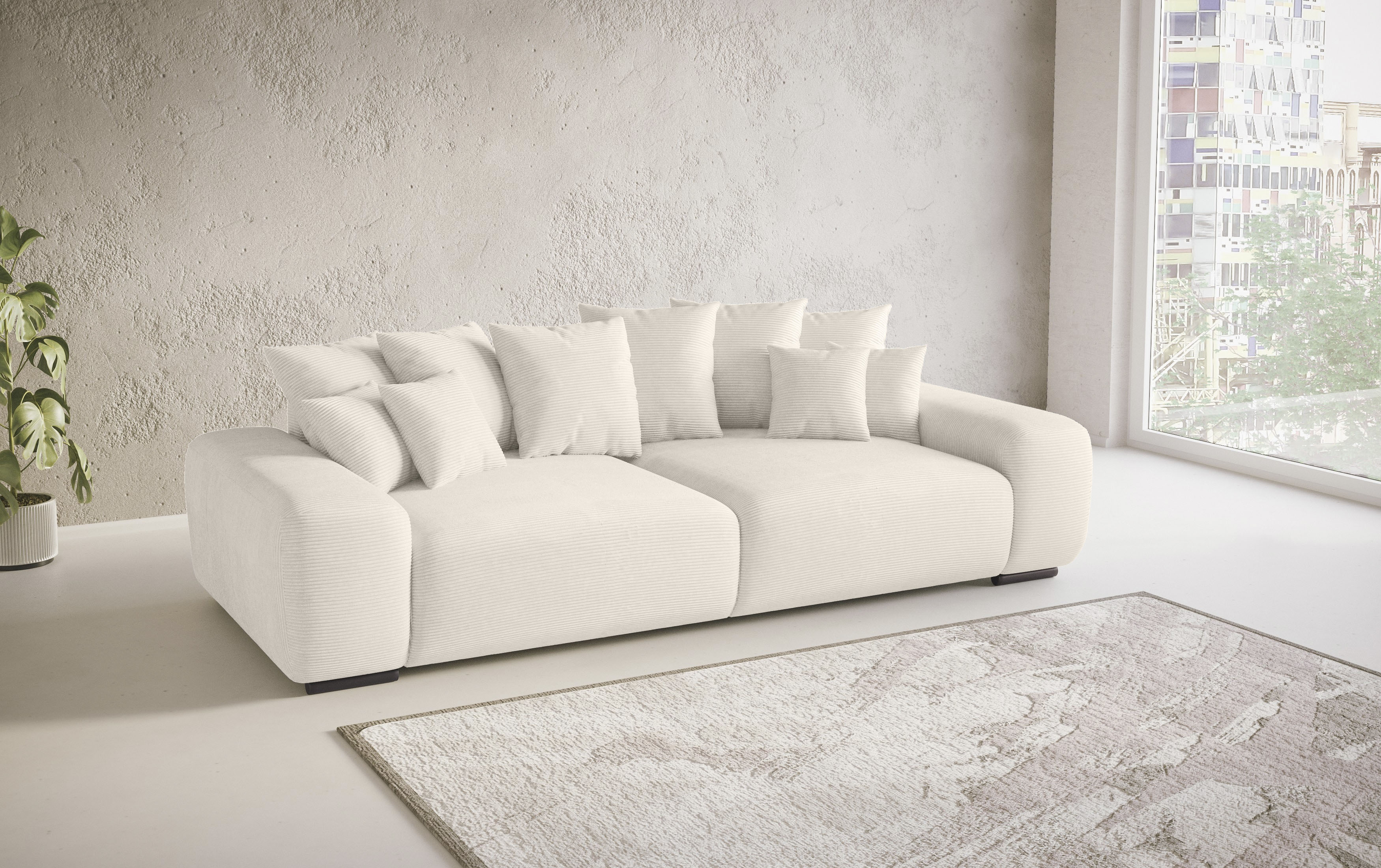 Home affaire Big-Sofa Glamour II, Dauerschläfer mit EasyBett-Schlaffunktion günstig online kaufen