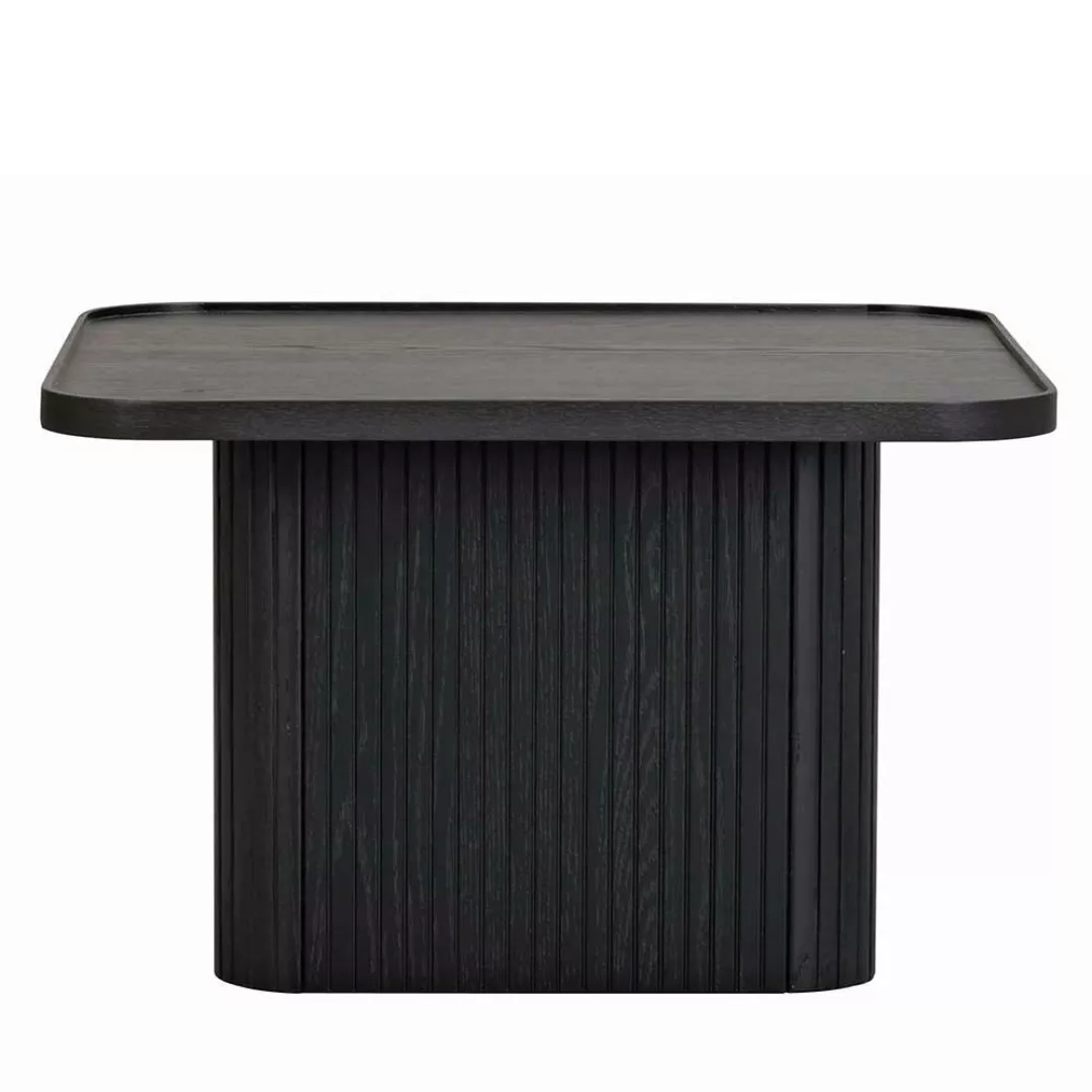Wohnzimmer Tisch Set in Schwarz quadratischer Tischplatte (zweiteilig) günstig online kaufen