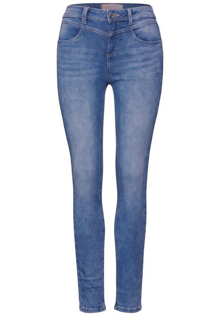 STREET ONE Regular-fit-Jeans Style QR York,hw,grey, light grey random wash günstig online kaufen