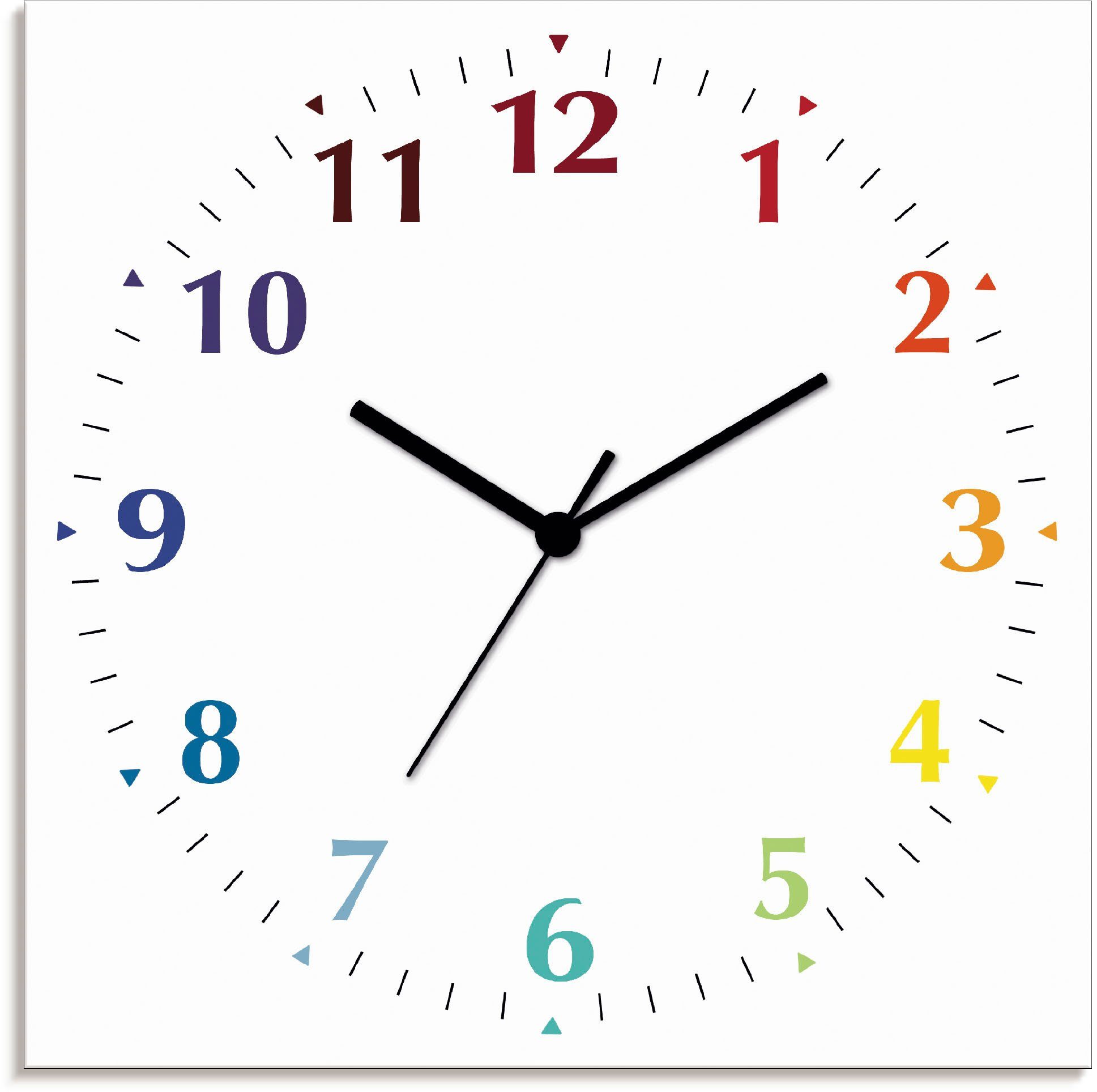Artland Wanduhr »Uni Trendfarben«, wahlweise mit Quarz- oder Funkuhrwerk, l günstig online kaufen