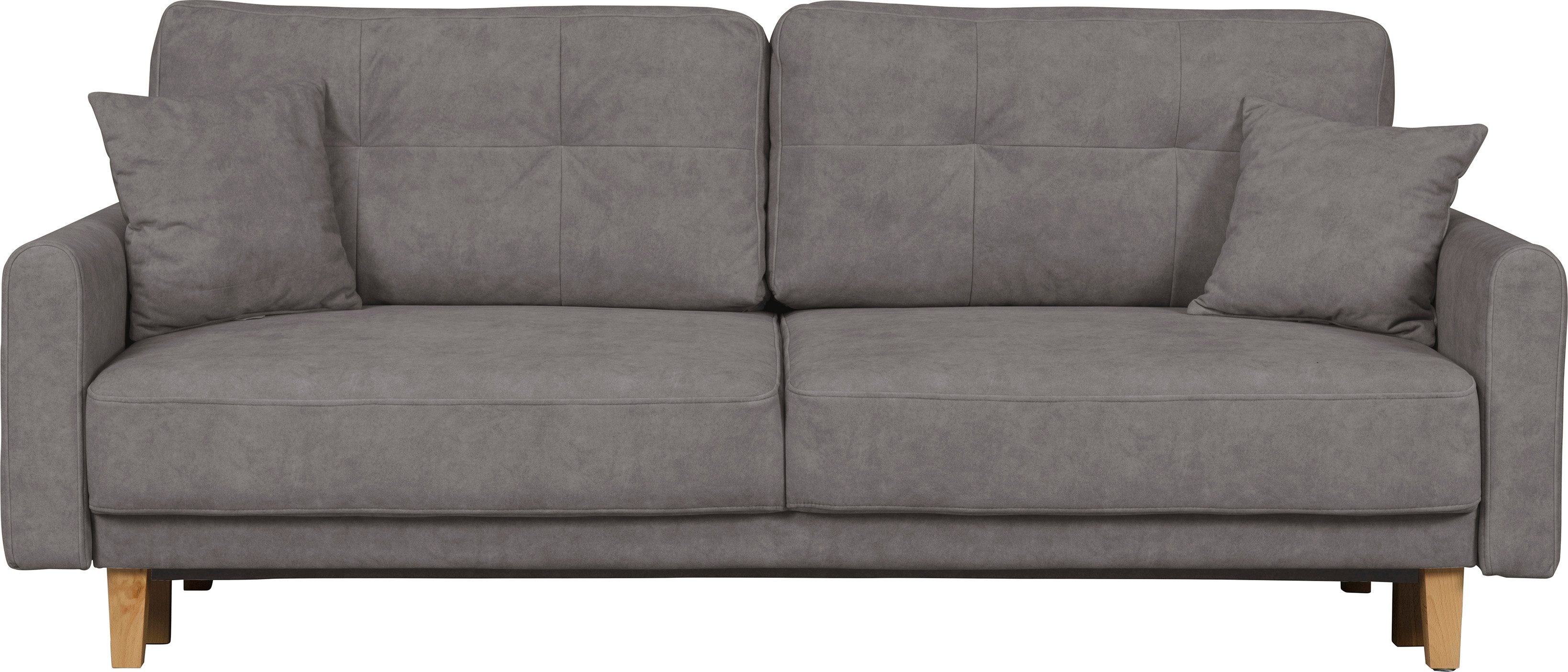 Home affaire 3-Sitzer "TRIPLO optionale Schlafsofa mit Bettkasten, Maße B/T günstig online kaufen