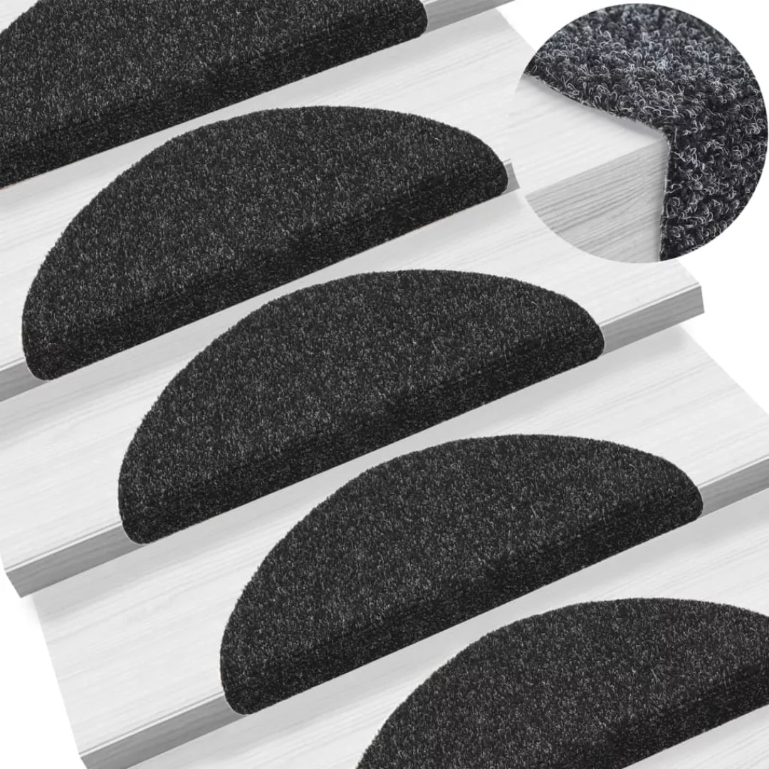 Vidaxl Selbstklebende Treppenmatten 10 Stk. Schwarz 56x17x3 Cm günstig online kaufen