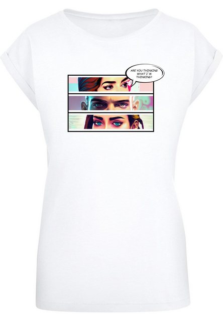 Merchcode T-Shirt Merchcode Damen Ladies Thinking Comic Extended Shoulder T günstig online kaufen