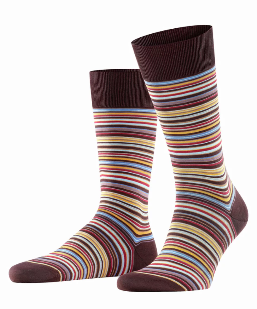 FALKE Microblock Herren Socken, 41-42, Braun, Streifen, Baumwolle, 14041-84 günstig online kaufen