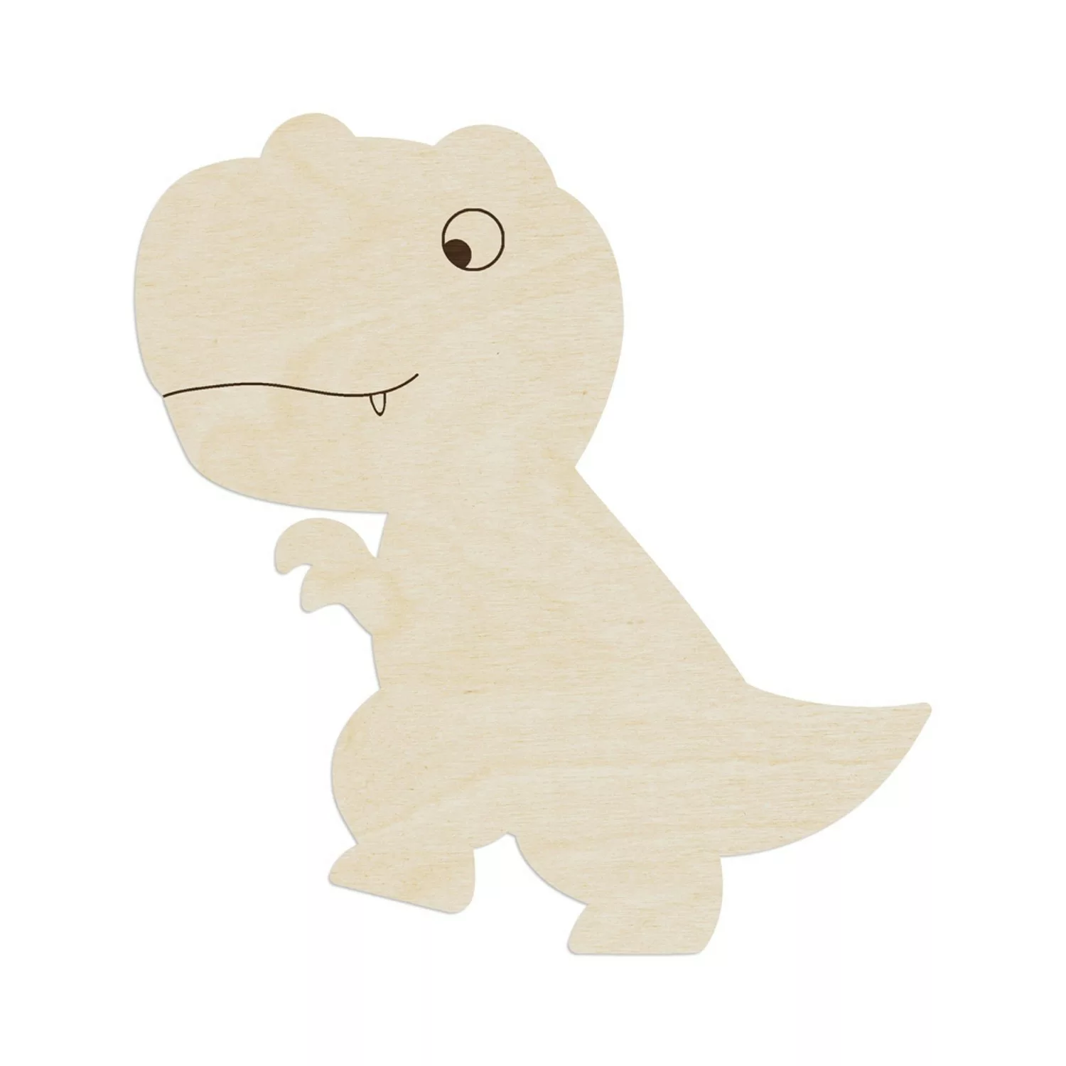 WANDStyle Wanddeko aus Holz Dino T-Rex 28,5 x 30 cm in der Farbe Pappel günstig online kaufen