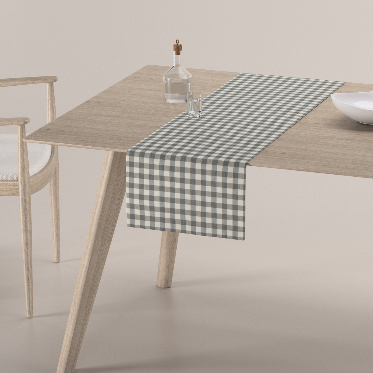 Tischläufer, grau-ecru , 40 x 130 cm, Quadro (136-11) günstig online kaufen