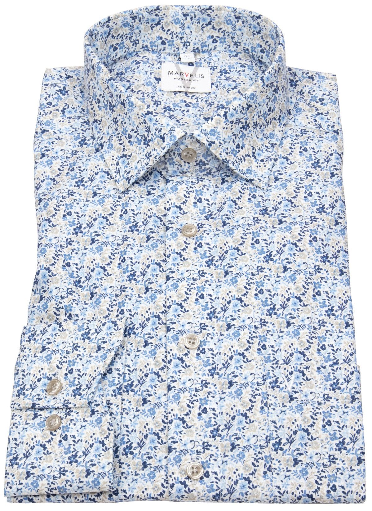 MARVELIS Langarmhemd Modern Fit extra langer günstig online kaufen