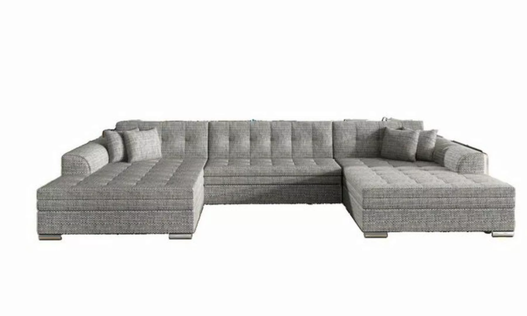 JVmoebel Ecksofa Design Ecksofa Schlafsofa Bettfunktion Couch Leder Polster günstig online kaufen