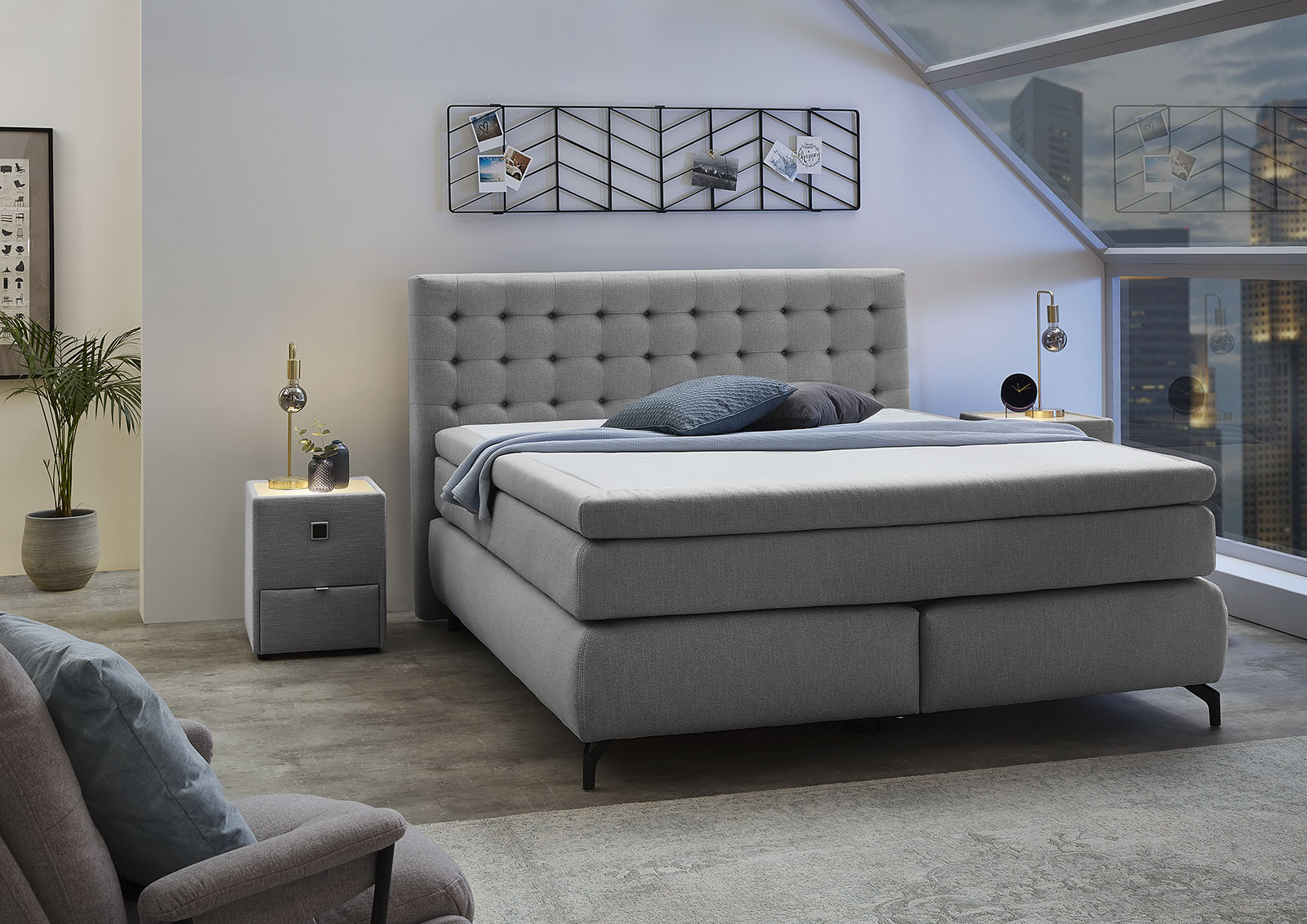 Jockenhöfer Gruppe Boxspringbett "Jessica inklusive 9cm Kaltschaum-Topper", günstig online kaufen