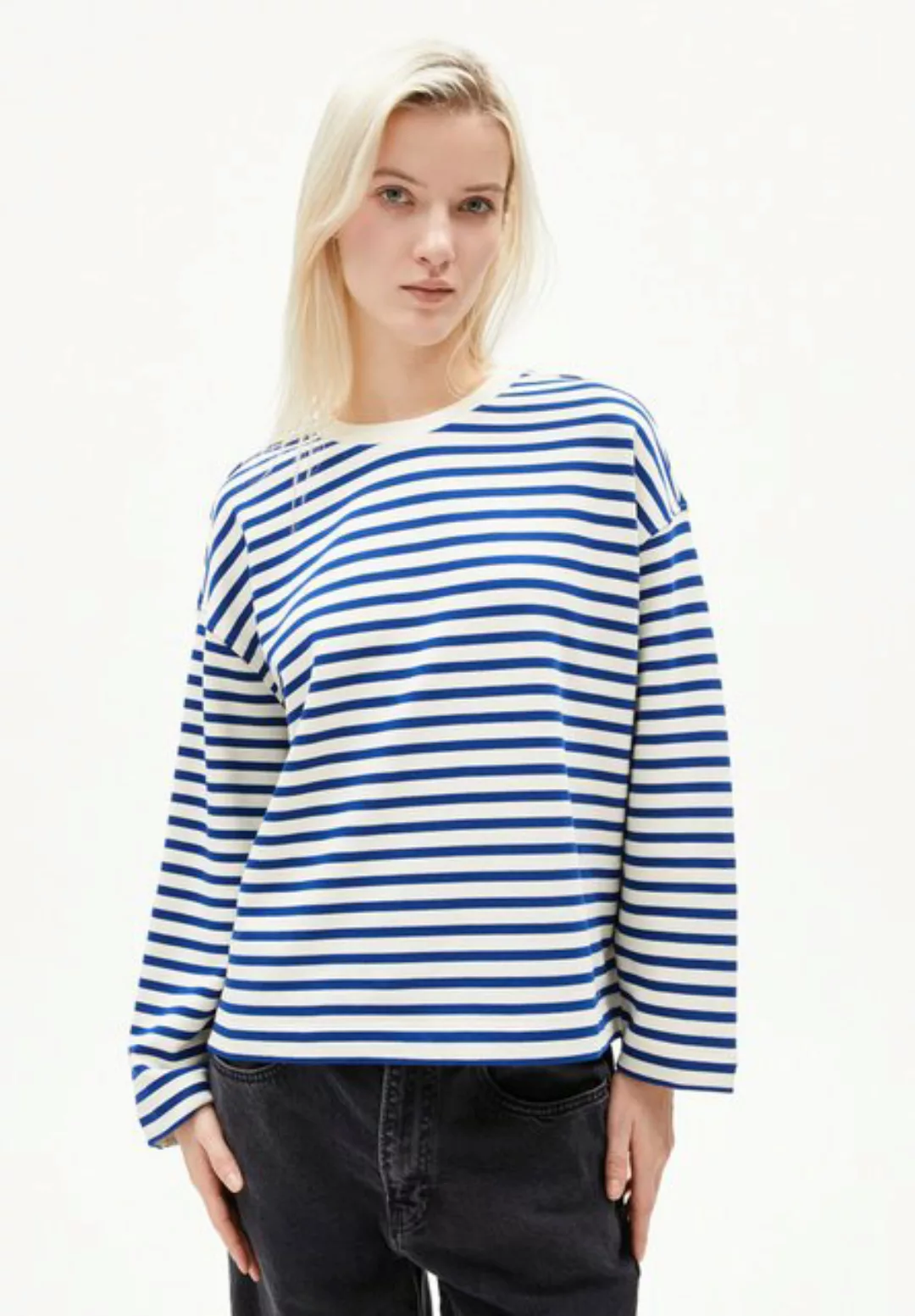 Armedangels Sweatshirt FRANKAA MAARLEN STRIPE Damen (Oversized Fit) Bio-Bau günstig online kaufen