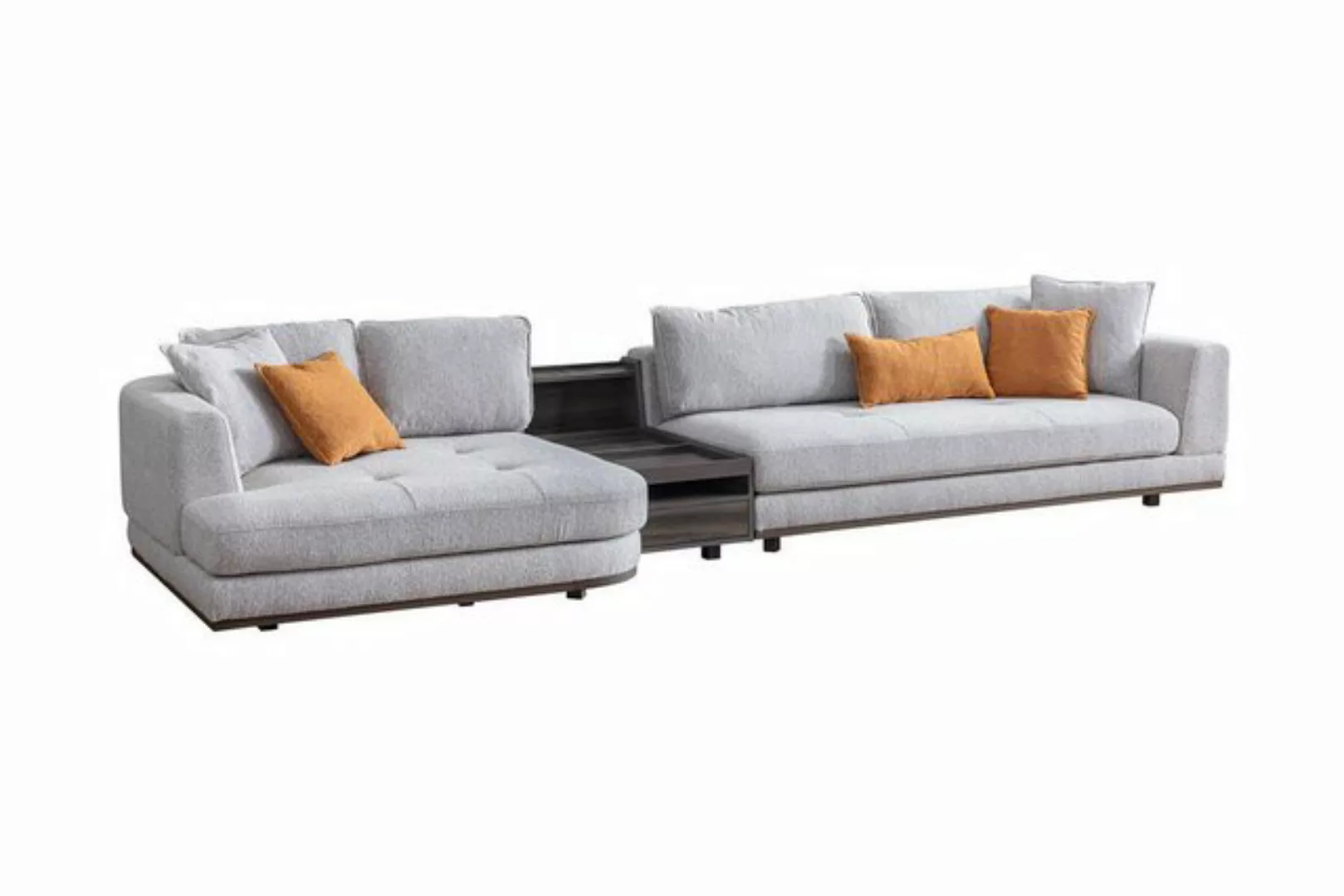 Xlmoebel Ecksofa Exklusives graues Ecksofa in L-Form für das Wohnzimmer - E günstig online kaufen