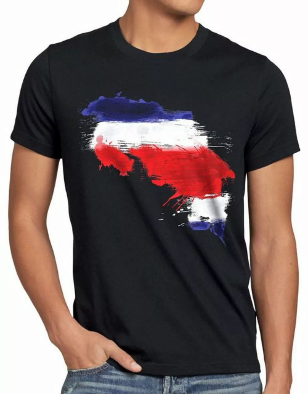 style3 T-Shirt Flagge Costa Rica Fußball Sport WM EM Fahne günstig online kaufen