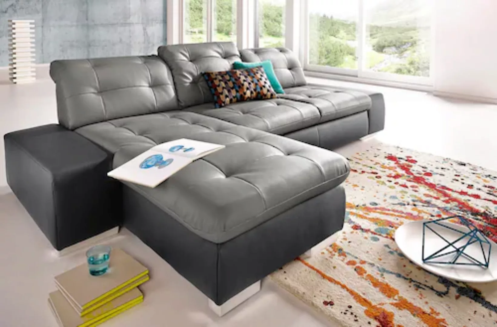 sit&more Ecksofa »Palomino L-Form«, wahlweise XL oder XXL und mit Bettfunkt günstig online kaufen