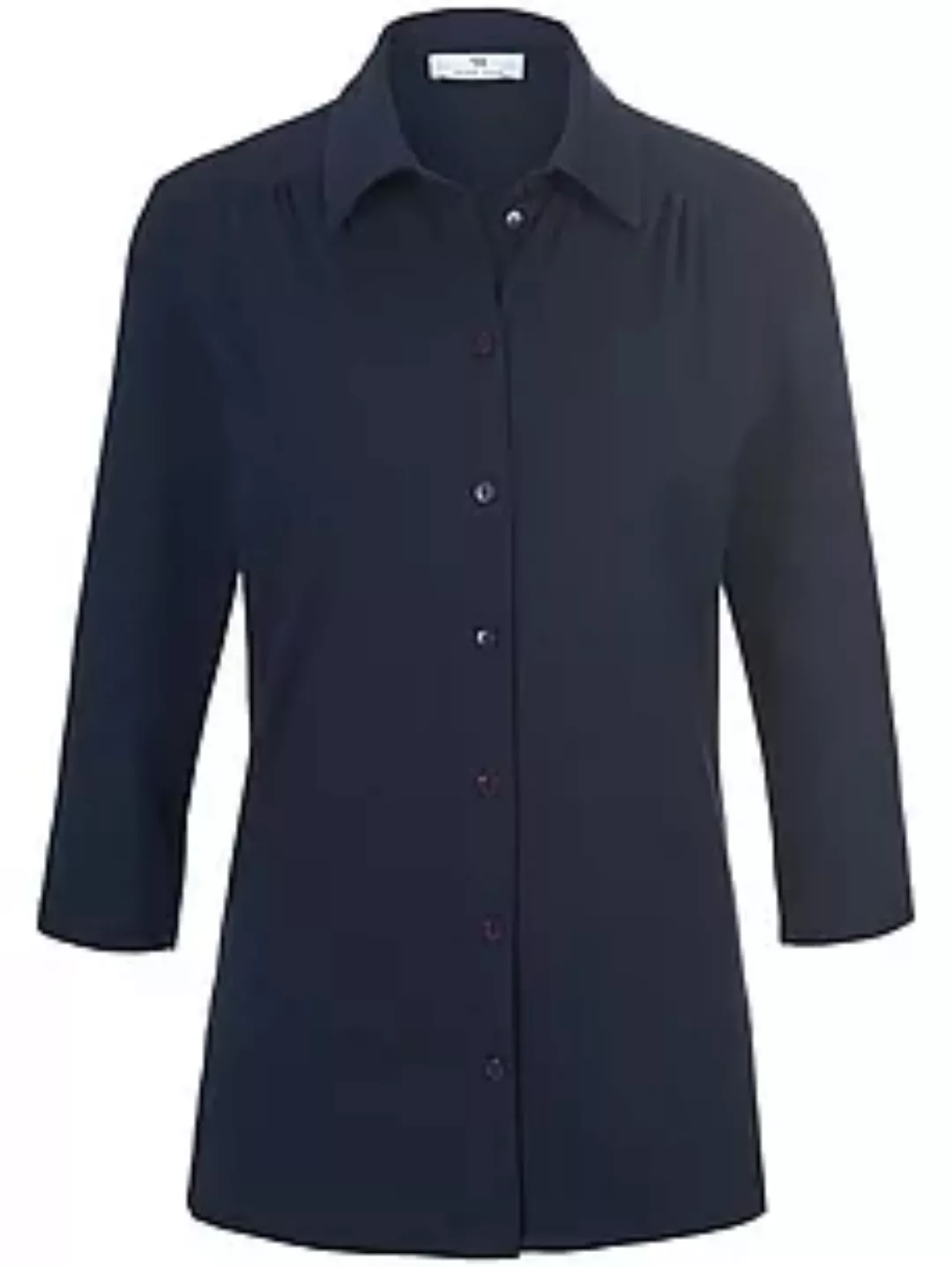 Jersey-Bluse 3/4-Arm Peter Hahn blau günstig online kaufen