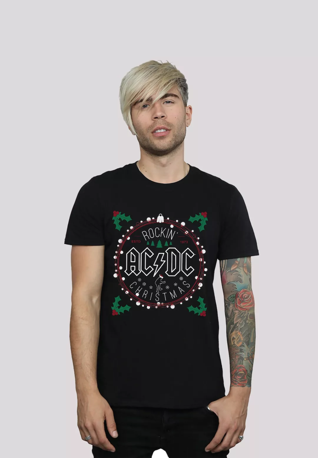 F4NT4STIC T-Shirt "ACDC Rockin Christmas für Kinder & Herren", Print günstig online kaufen