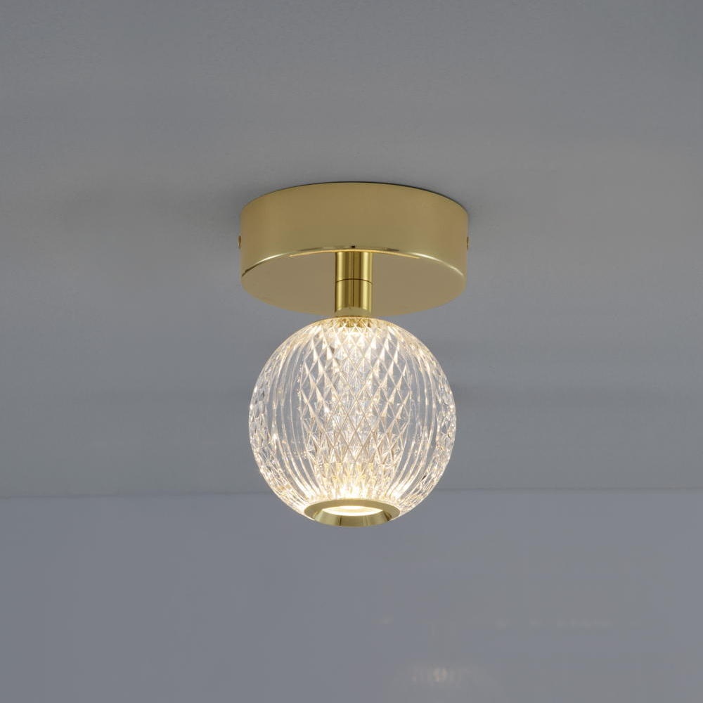 LED Deckenleuchte Brillante in Gold und Transparent 6W 246lm günstig online kaufen