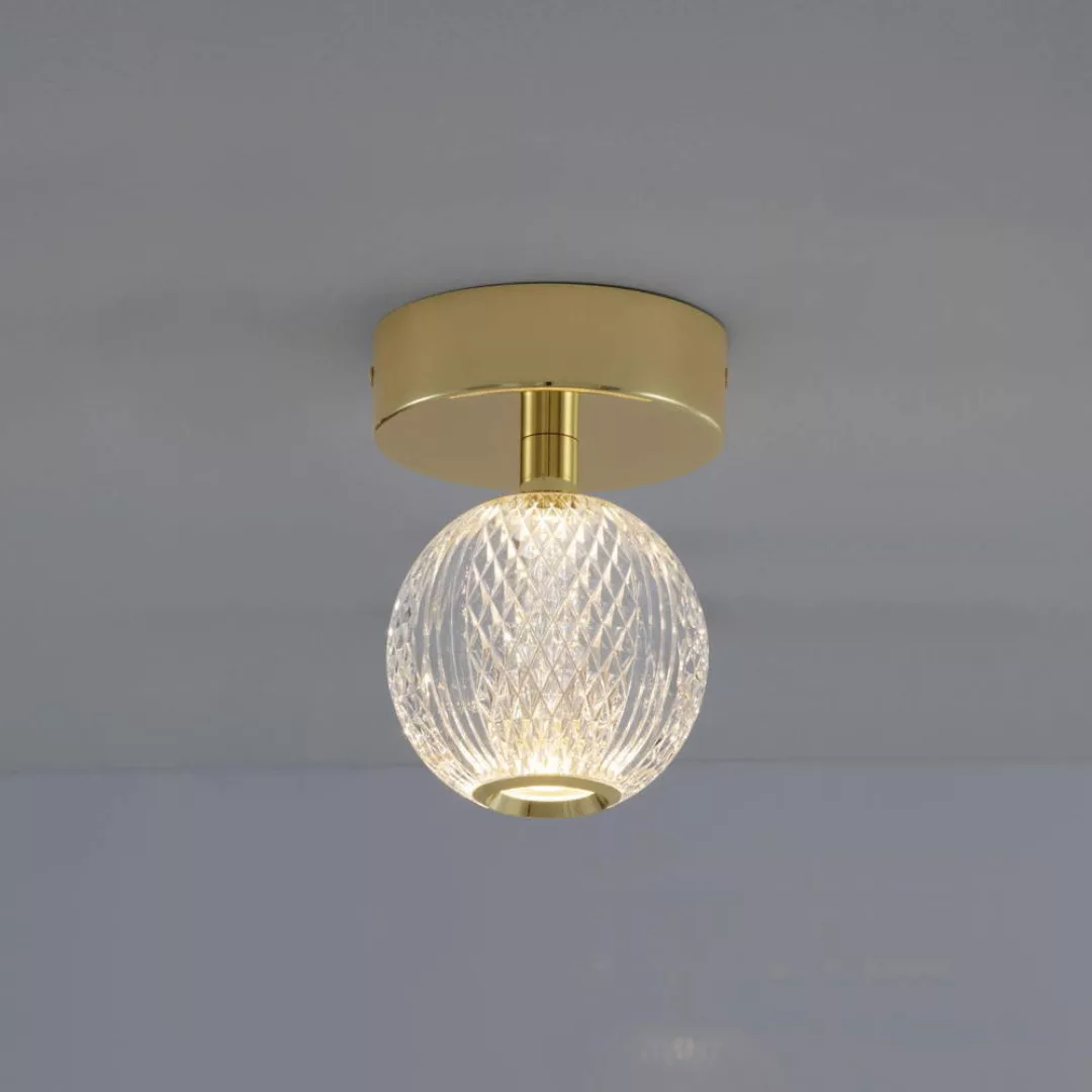 LED Deckenleuchte Brillante in Gold und Transparent 6W 246lm günstig online kaufen