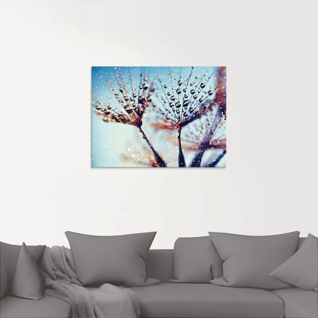 Artland Glasbild "Pusteblume Regen abstrakt", Blumen, (1 St.), in verschied günstig online kaufen