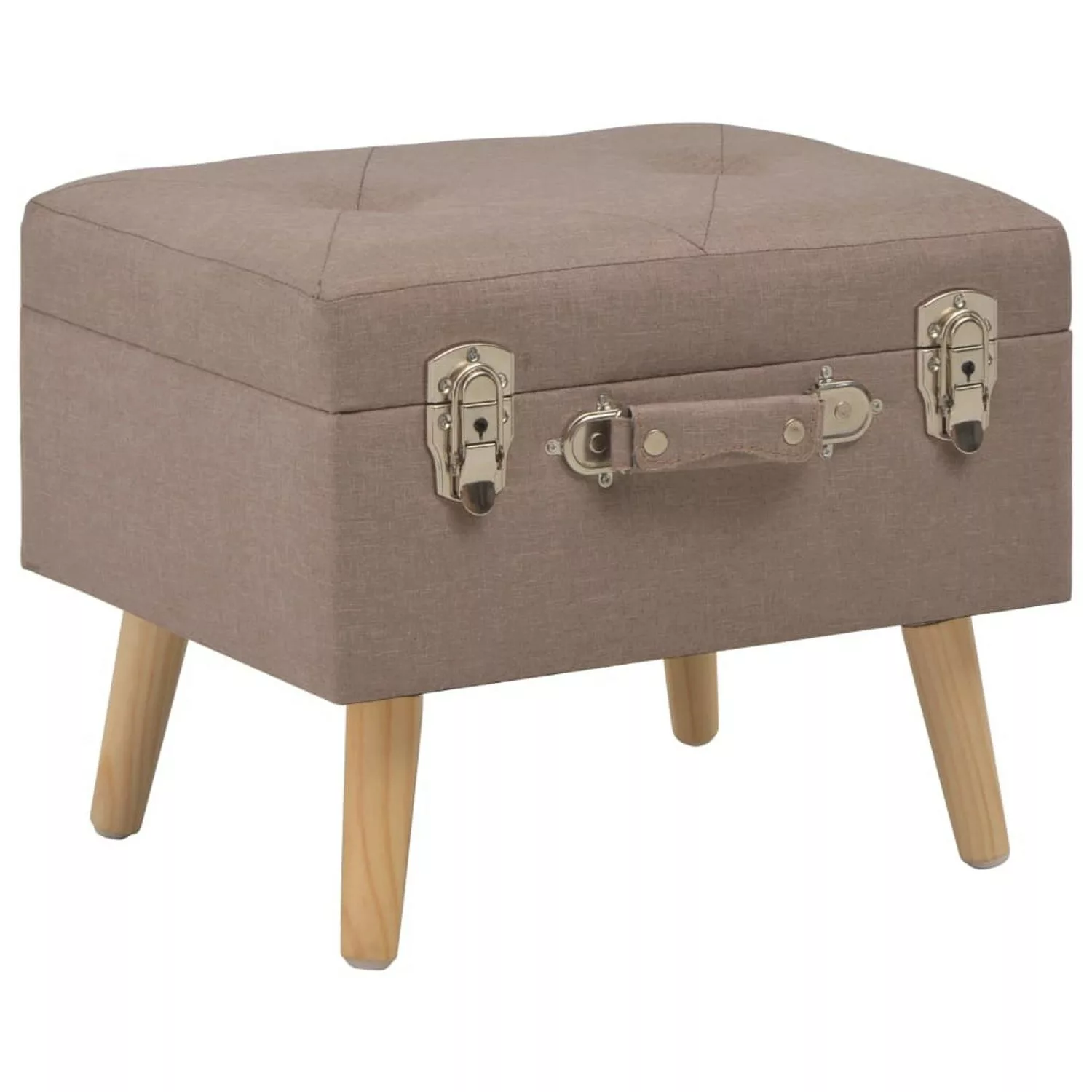 Hocker Mit Stauraum 3 Stk. Braun Stoff günstig online kaufen