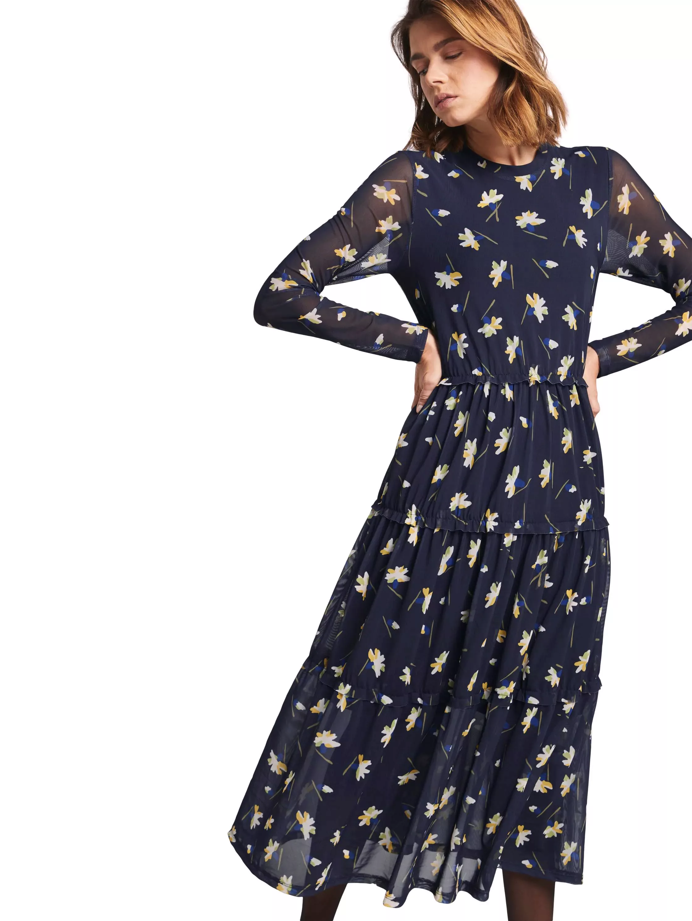 Tom Tailor Denim Kleid midi mesh günstig online kaufen