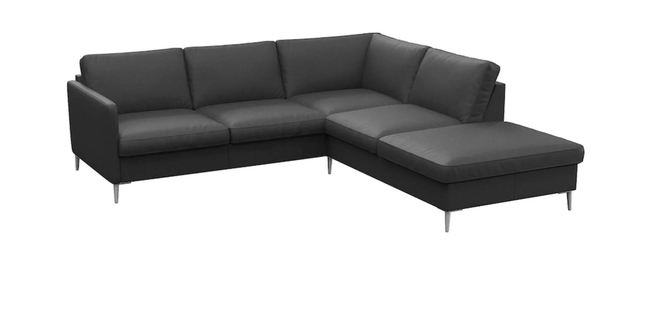 FLEXLUX Ecksofa »Fiore, L-Form«, schmale Armlehnen, Kaltschaum im Sitz, Füß günstig online kaufen