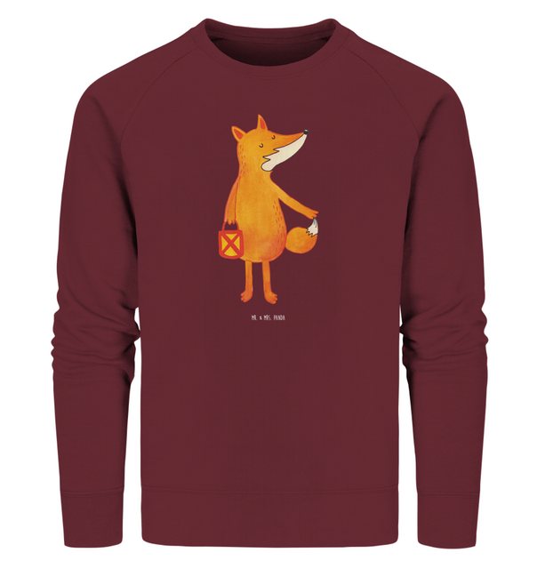 Mr. & Mrs. Panda Longpullover Größe XS Fuchs Laterne - Burgundy - Geschenk, günstig online kaufen