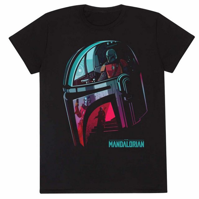 Star Wars T-Shirt Mandalorian Helmet Reflection günstig online kaufen