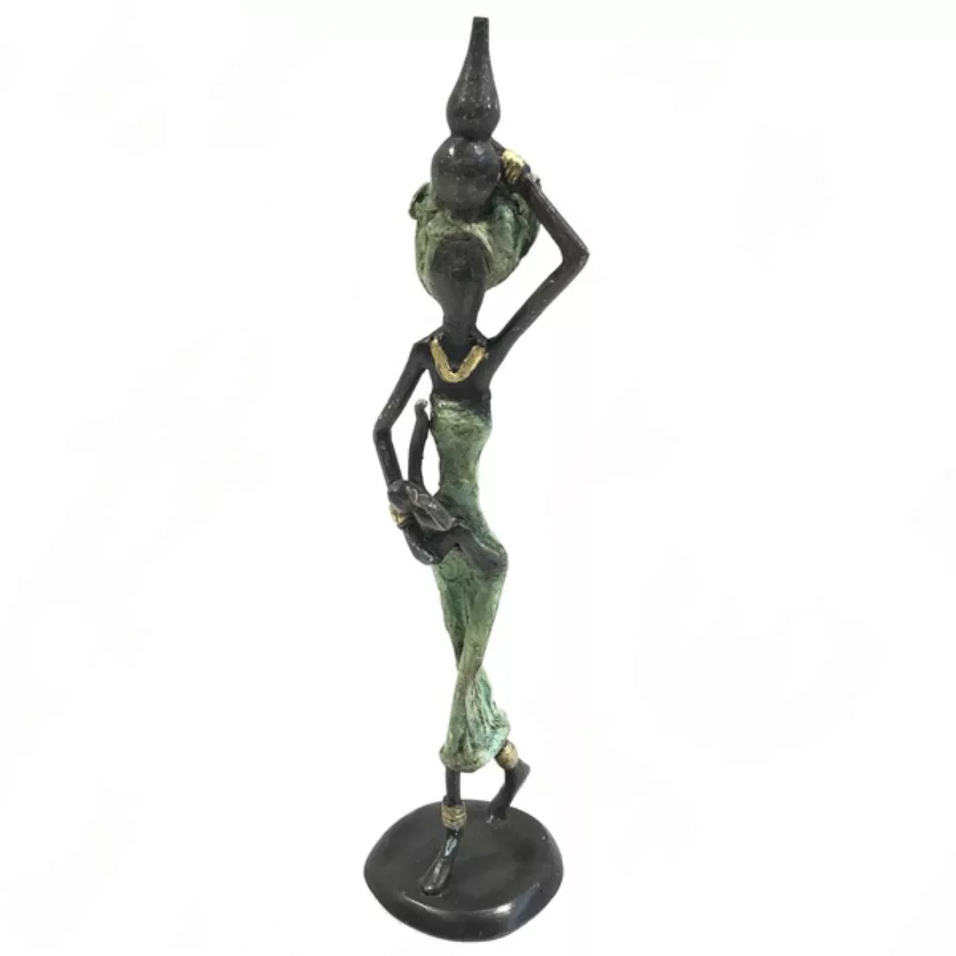 Bronze-skulptur "Frau Mit Kind Und Krug" By Issouf | 25 Cm | Unikat | Versc günstig online kaufen