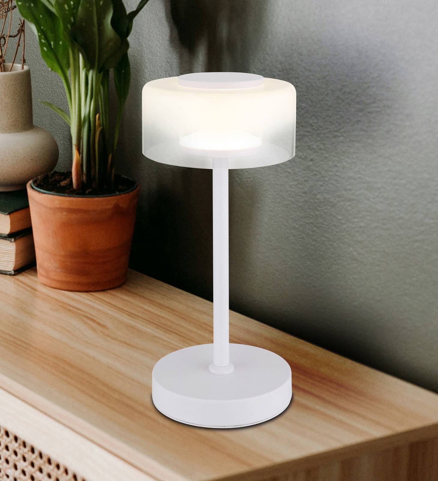 LED-Tischleuchte Belinda, weiß, Höhe 33 cm, Metall günstig online kaufen