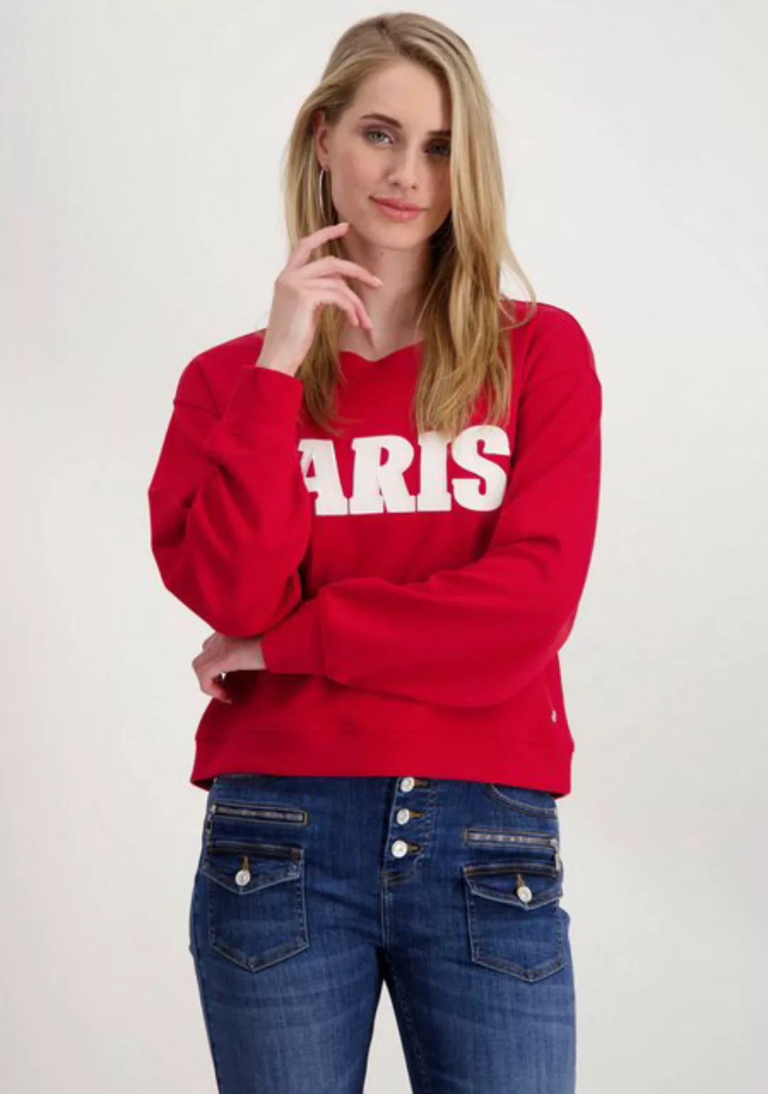 Monari Sweatshirt, mit kontrastfarbenen Schriftzug günstig online kaufen