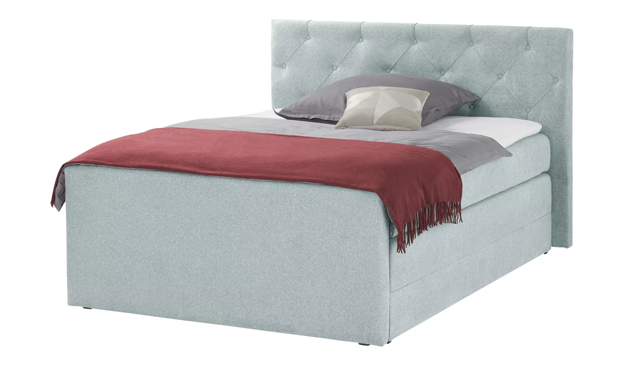 Boxspringbett  Huntingdonshire ¦ grün ¦ Maße (cm): B: 170 H: 120 T: 220 Bet günstig online kaufen