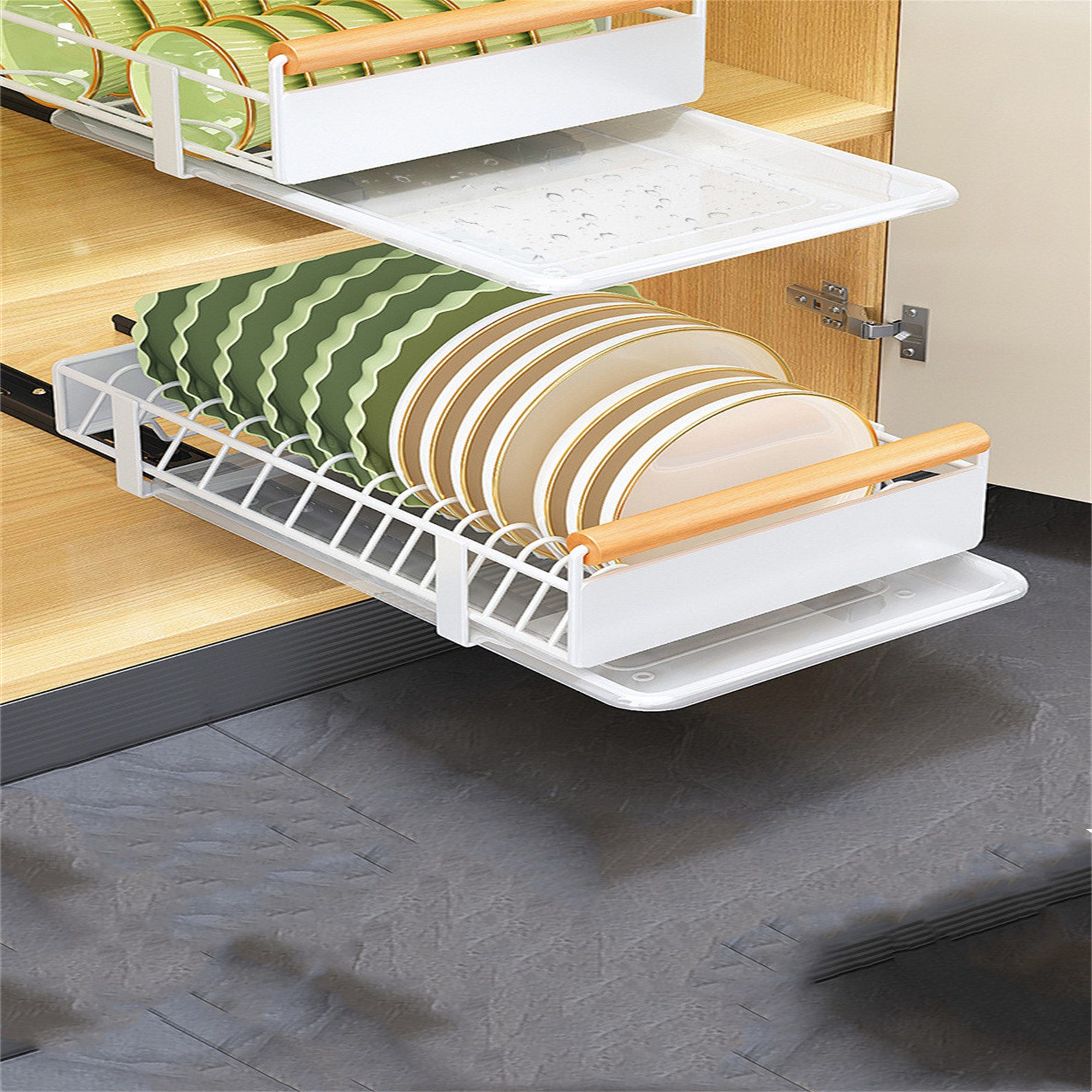 GarveeMore Küchenorganizer-Set Ausziehschrank Unter-Spüle Rack Küchenregal günstig online kaufen