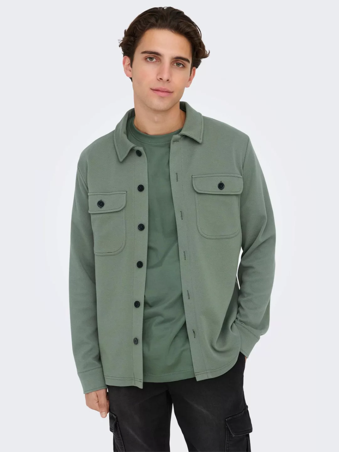 ONLY & SONS Langarmhemd ONSNEWKODYL OVERSHIRT SWEAT NOOS günstig online kaufen