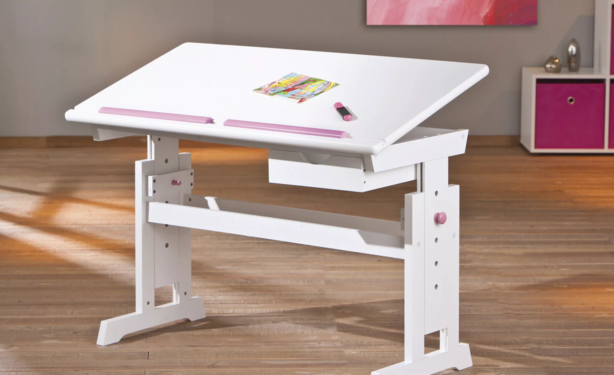Schreibtisch  Loire - weiß - 109 cm - 63 cm - 55 cm - Sconto günstig online kaufen