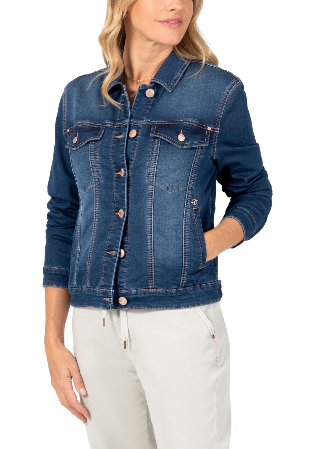 TIMEZONE Damen Jeansjacke DENIM JACKET II - Regular Fit Blau günstig online kaufen