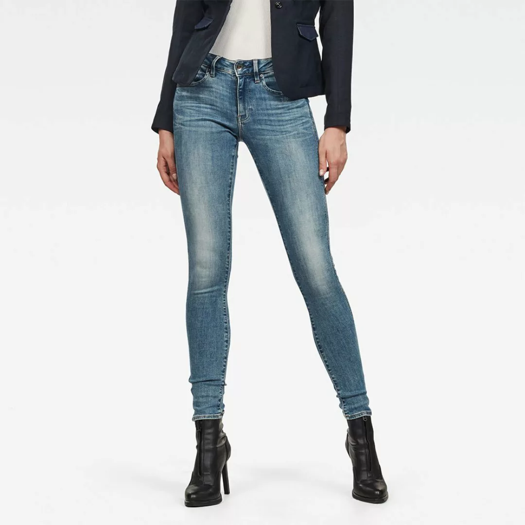G-star Midge Zip Mid Waist Skinny Jeans 30 Light Vintage Aged Destroy günstig online kaufen