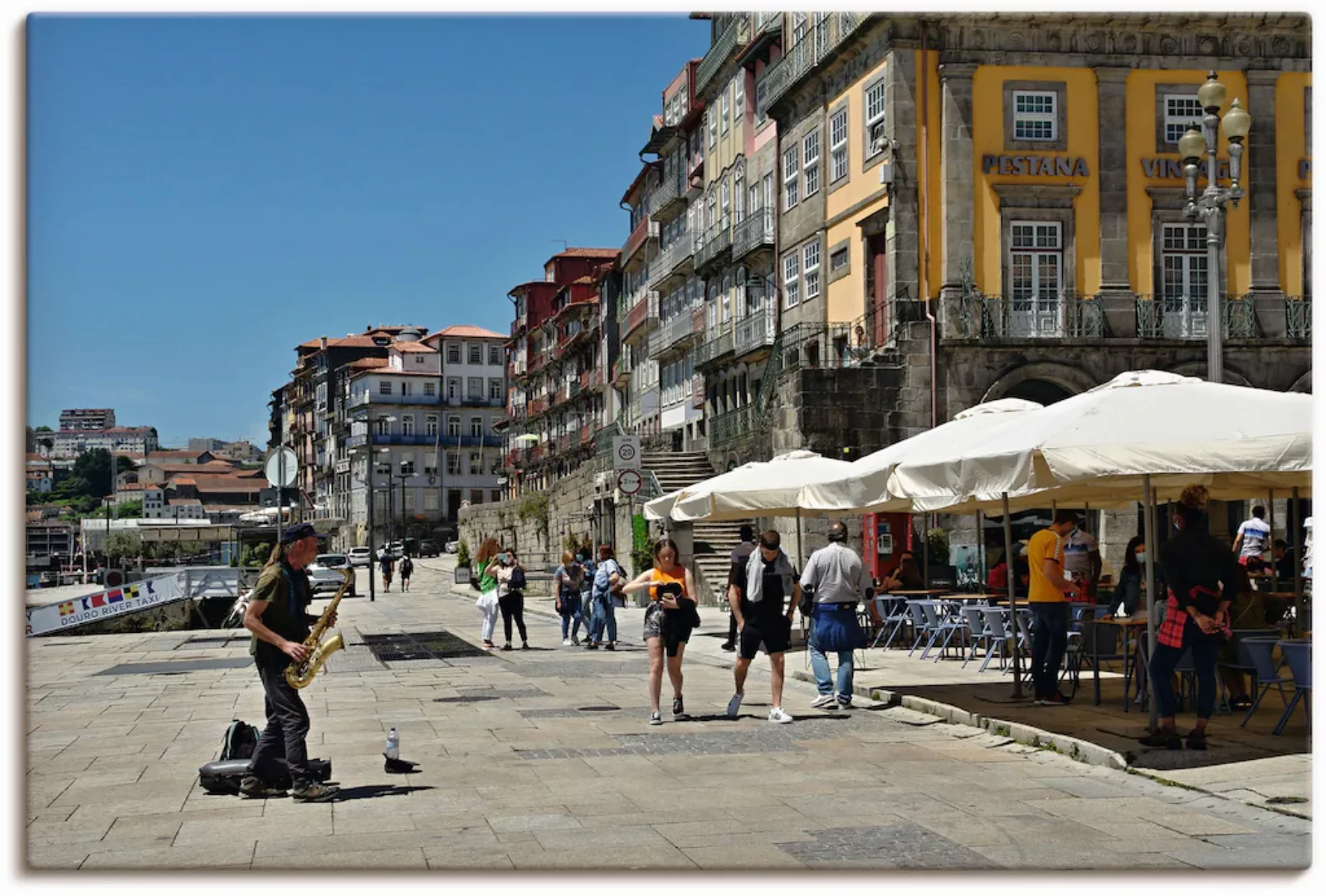 Artland Leinwandbild "Porto - Zona Ribeira - Portugal", Bilder von Europa, günstig online kaufen